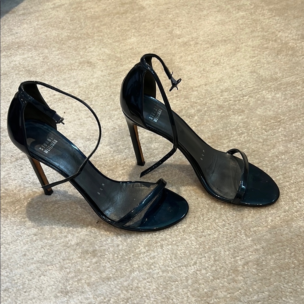 Stuart Weitzman Elegant Black Strappy Heels